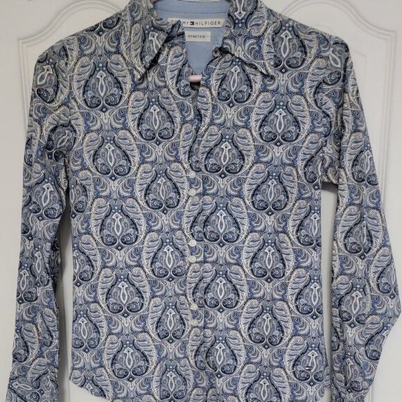 Tommy Hilfiger Button Down Long Sleeve Shirt-cotton - Picture 1 of 3